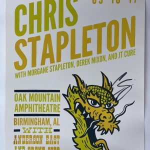CHRIS STAPLETON SIGNED AUTOGRAPH 18X24 CONCERT TOUR POSTER - BIRMINGHAM 2017 JSA