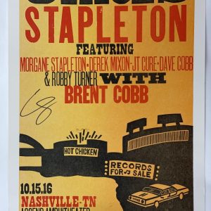 CHRIS STAPLETON SIGNED AUTOGRAPH 18X24 CONCERT TOUR POSTER - NASHVILLE 2016 JSA