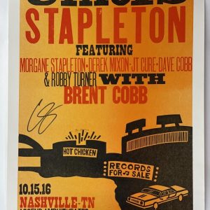 CHRIS STAPLETON SIGNED AUTOGRAPH 18X24 CONCERT TOUR POSTER - NASHVILLE 2016  JSA