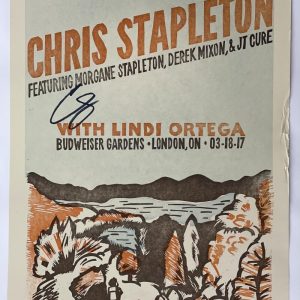 CHRIS STAPLETON SIGNED AUTOGRAPH 18X24 CONCERT TOUR POSTER - 2017 JSA *DAMAGED*
