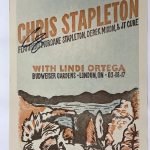 CHRIS STAPLETON SIGNED AUTOGRAPH 18X24 CONCERT TOUR POSTER - LONDON ONTARIO JSA