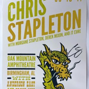 CHRIS STAPLETON SIGNED AUTOGRAPH 18X24 CONCERT TOUR POSTER - BIRMINGHAM AL JSA