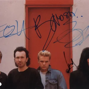 U2 Full Band Signed Autograph 8x10 Photo - Bono Edge Adam & Larry Mullen JSA COA