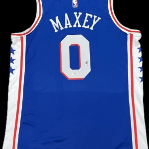 Tyrese Maxey Signed Jersey PSA Philadelphia 76ers Autographed