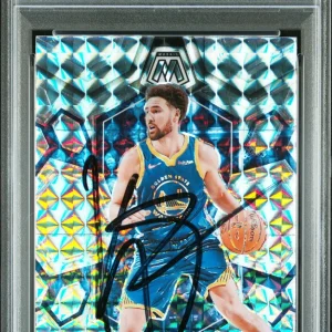2023 Panini Mosaic #45 Klay Thompson signed card PSA A Auto A