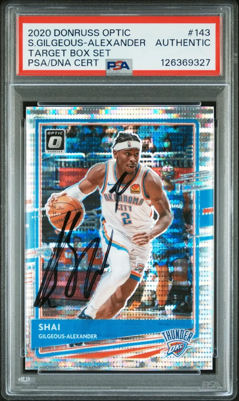 2020 Panini Dnrss Optic Target Set #143 S. Gilgeous-Alexander signed card PSA A