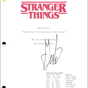 Gaten Matarazzo Signed Autograph Stranger Things Pilot Script Screenplay JSA COA