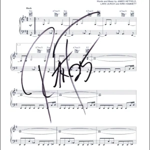 Robert Trujillo Metallica Signed Autograph Enter Sandman Sheet Music JSA COA