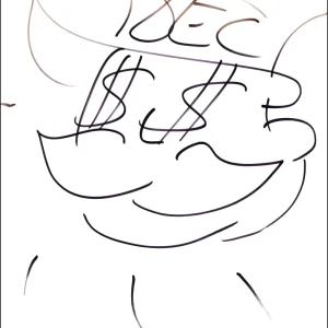 Alec Monopoly Signed Autograph 8x10 Hand Drawn Original Art Sketch $$ w/ JSA COA