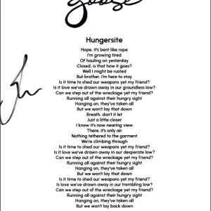 Rick Mitarotonda Goose Signed Autograph Hungersite Lyric Sheet Music - JSA COA