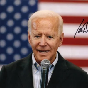 President Joe Biden Signed Autograph 8x10 Photo - American Flag Speech JSA COA