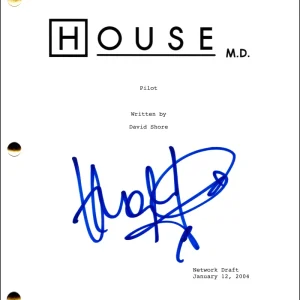 Hugh Laurie Signed Autograph House MD Full Pilot Script Screenplay - JSA COA