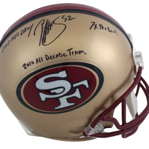 49ers Patrick Willis "3x Insc" Signed 96-08 TB Full Size Proline Helmet BAS Wit