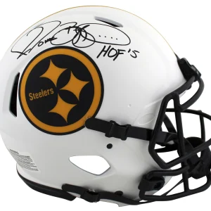 Steelers Jerome Bettis "HOF 15" Signed Lunar F/S Speed Proline Helmet BAS Wit