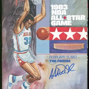 Lakers Magic Johnson Signed 1983 NBA All-Star Game Program BAS Wit #WP81373