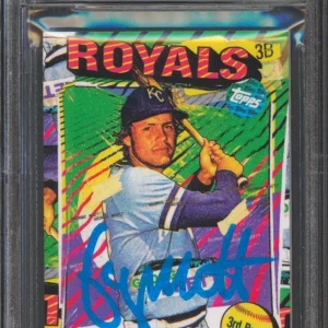 Royals George Brett Signed 2020 Topps Project 2020 #55 Card BAS Slabbed