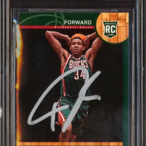 Bucks Giannis Antetokounmpo Signed 2013 Hoops Chinese #147 RC Auto 10! BAS Slab