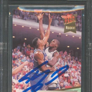 Magic Shaquille O'Neal Signed 1992 Ultra #328 Rookie Card Auto Grade 10 BAS Slab