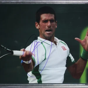 Novak Djokovic Authentic Signed 8x10 Horizontal Photo Autographed BAS Slabbed