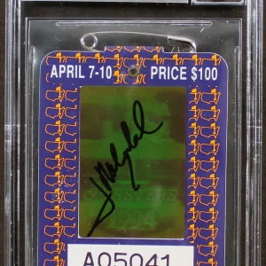 Jose Maria Olazabal Signed 1994 Masters Augusta Golf Club Badge Auto 10 BAS Slab