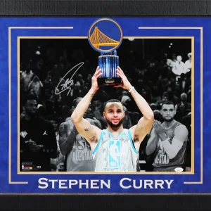 Warriors Stephen Curry Signed 16x20 Framed 2022 ASG Spotlight Photo JSA