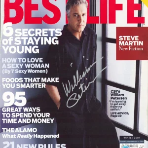 William Petersen Signed Best Life Magazine Cover Winter 2004 BAS #BS20788