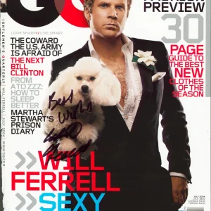 Will Ferrell "Best Wishes" Authentic Signed Gq Magazine Cover July 2004 BAS