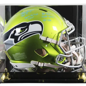 Steve Largent "5x Insc" Signed Flash F/S Speed Proline Helmet W/ Case BAS Wit