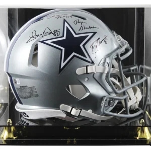 (3) Pearson, Staubach & Dorsett Signed F/S Speed Proline Helmet W/ Case BAS Wit