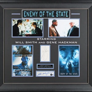 Will Smith & Gene Hackman Enemy Of The State Signed Framed Display BAS #BL78219