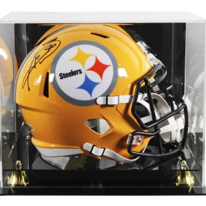 Steelers Hines Ward Signed Yellow Full Size Speed Rep Helmet W/ Case BAS Witness