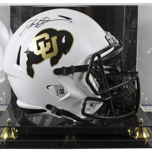 Colorado Deion Sanders Signed Alt White Full Size Speed Rep Helmet w/ Case BAS W