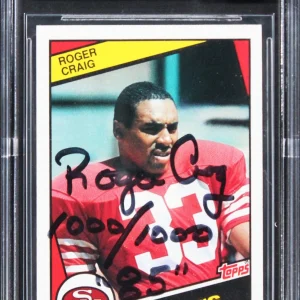 49ers Roger Craig "1000/1000 85" Signed 1984 Topps #353 RC Card Auto 10 BAS Slab