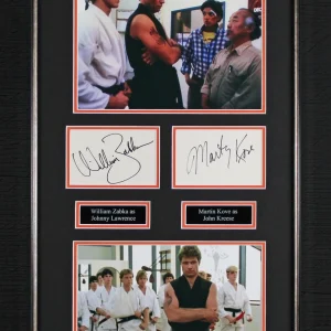 William Zabka & Martin Kove Cobra Kai Signed Framed Display BAS #AD04884