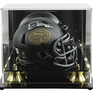 49ers George Kittle Signed STS IV Speed Mini Helmet W/ Case BAS Witnessed