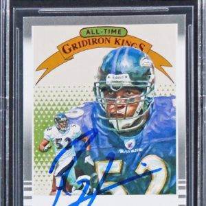 Ravens Ray Lewis Signed 2019 Ronruss All Time GK #15 Card Auto 10! BAS Slabbed