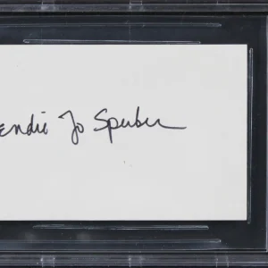 Wendie Jo Sperber Back To The Future Authentic Signed 3x5 Index Card BAS Slab 2