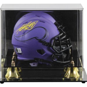 Vikings Adrian Peterson Signed Rave Speed Mini Helmet W/ Case BAS Witnessed