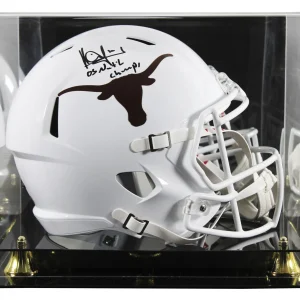Texas Vince Young "2005 Nat'l Champs" Signed F/S Speed Rep Helmet W/ Case BAS W