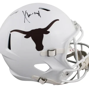 Texas Xavier Worthy Authentic Signed Full Size Speed Rep Helmet Fanatics