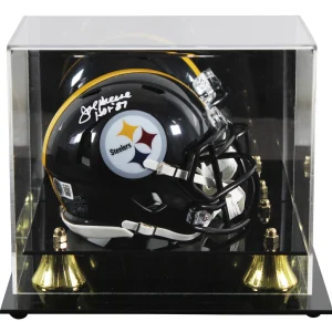 Steelers Joe Greene "HOF 87" Signed Speed Mini Helmet W/ Case BAS Witnessed
