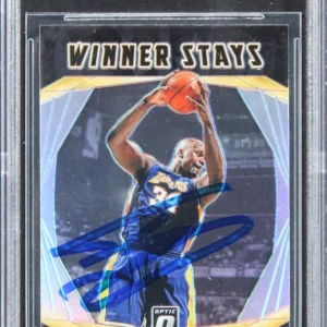 Shaquille O'Neal Signed 2020 Donruss Optic Winner Stays Holo #1 Card BAS Slabbed