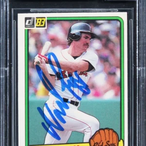 Red Sox Wade Boggs Signed 1983 Donruss #586 Rookie Card Auto 10! BAS Slabbed