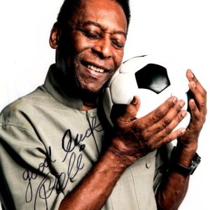 PELE Signed 8x10 SOCCER Photo w/ Hologram COA