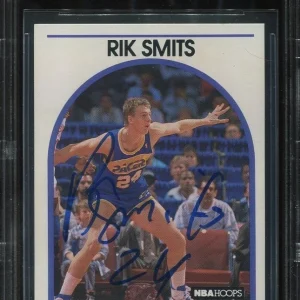 PACERS RIK SMITS signed autographed 1989 HOOPS ROOKIE CARD RC BECKETT (BAS)