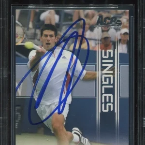 NOVAK DJOKOVIC signed autographed 2007 ACE SINGLES ROOKIE CARD RC BECKETT (BAS)