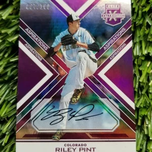 2016 Elite Extra Edition Riley Pint Aspirations Purple Auto #ED /100 ROCKIES