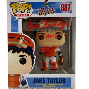 TOM BERENGER SIGNED JAKE TAYLOR MAJOR LEAGUE POP FUNKO FIGURE AUTO BECKETT 5