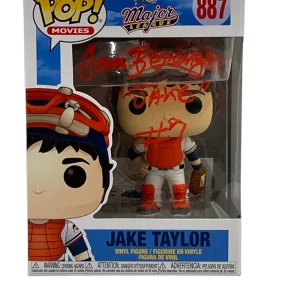 TOM BERENGER SIGNED JAKE TAYLOR MAJOR LEAGUE POP FUNKO FIGURE AUTO BECKETT 7