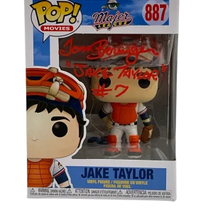 TOM BERENGER SIGNED JAKE TAYLOR MAJOR LEAGUE POP FUNKO FIGURE AUTO BECKETT 9